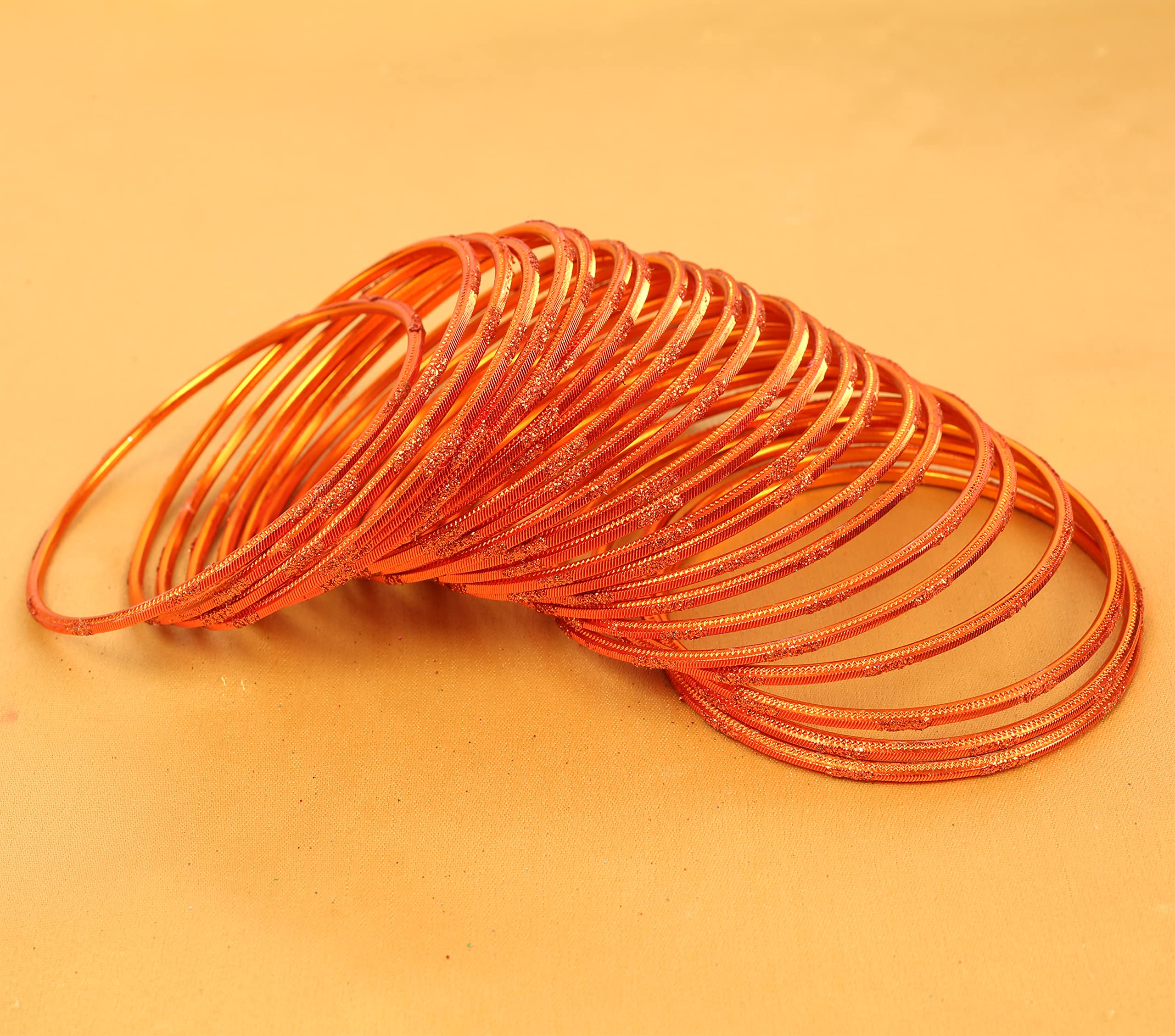 Touchstone "Colorful 2 Dozen Bangle Collection Indian Bollywood Alloy Metal Textured Designer Jewelry Bangle Bracelets Set of 24 for Women - Image 3