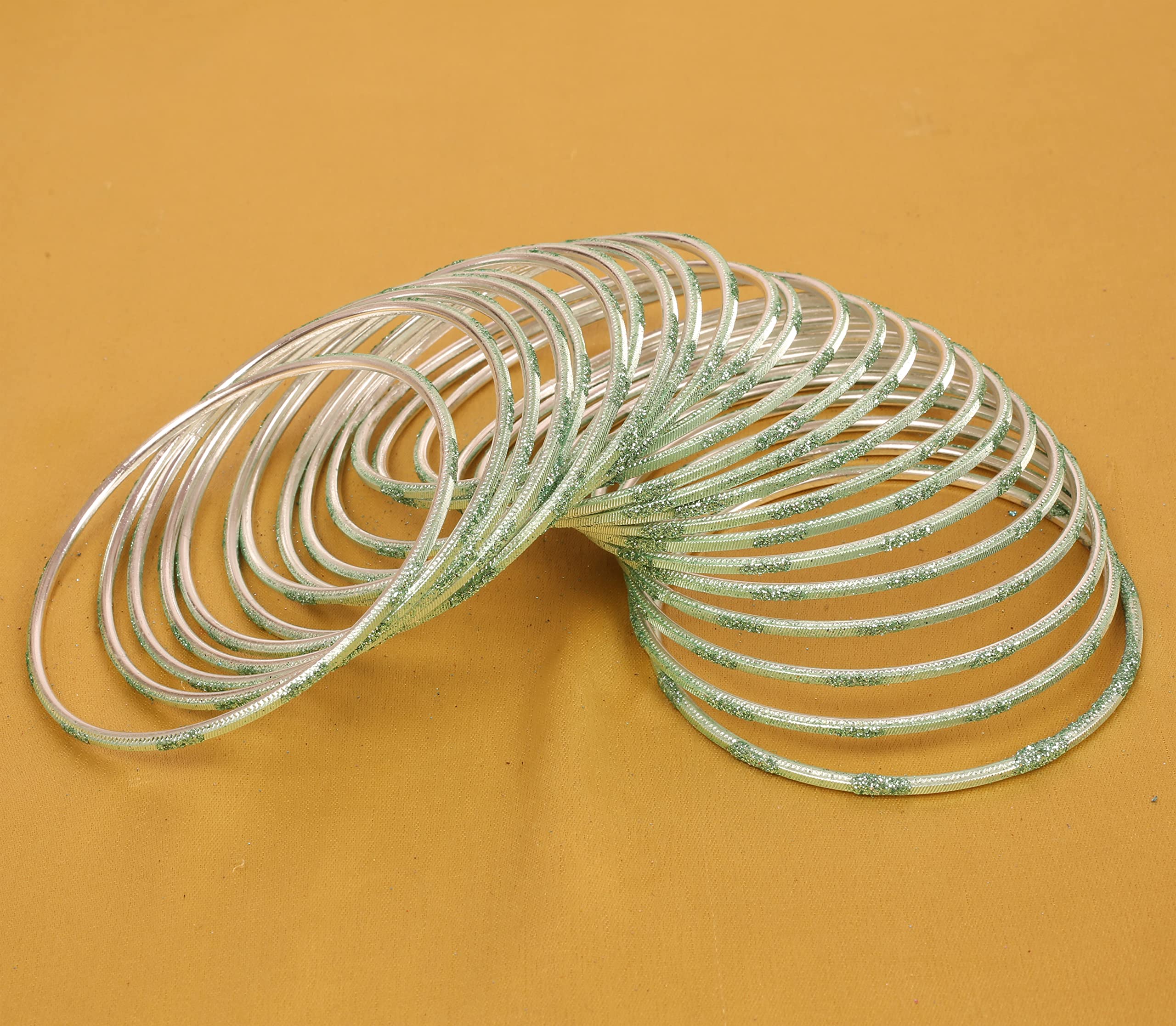 Touchstone "Colorful 2 Dozen Bangle Collection Indian Bollywood Alloy Metal Textured Designer Jewelry Bangle Bracelets Set of 24 for Women - Image 3