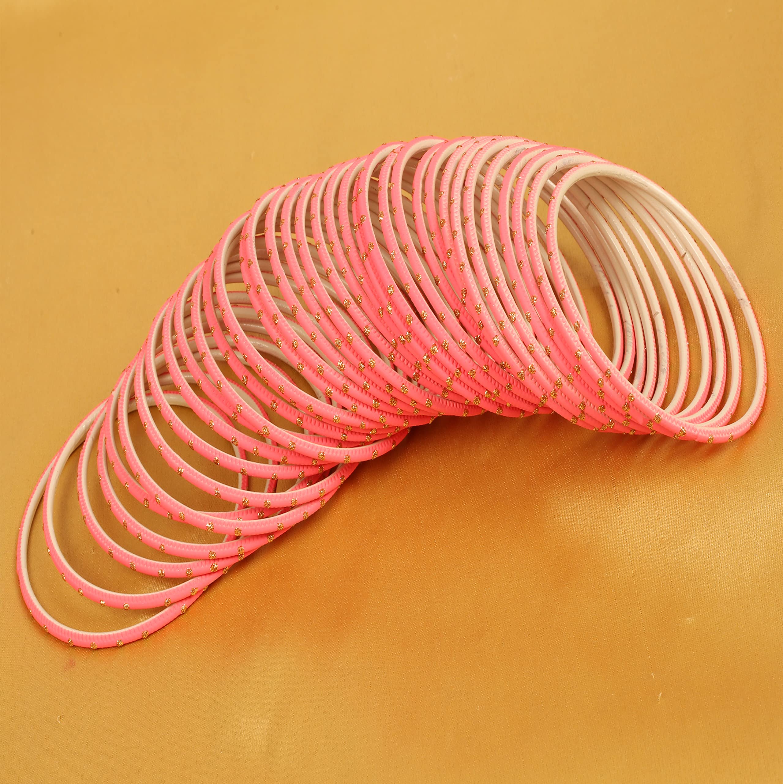 Touchstone Colorful Bangle Collection Indian Bollywood Alloy Metal Golden Glaze Wrist Enhancing Designer Jewelry Bangle Bracelets for Women. - Image 3