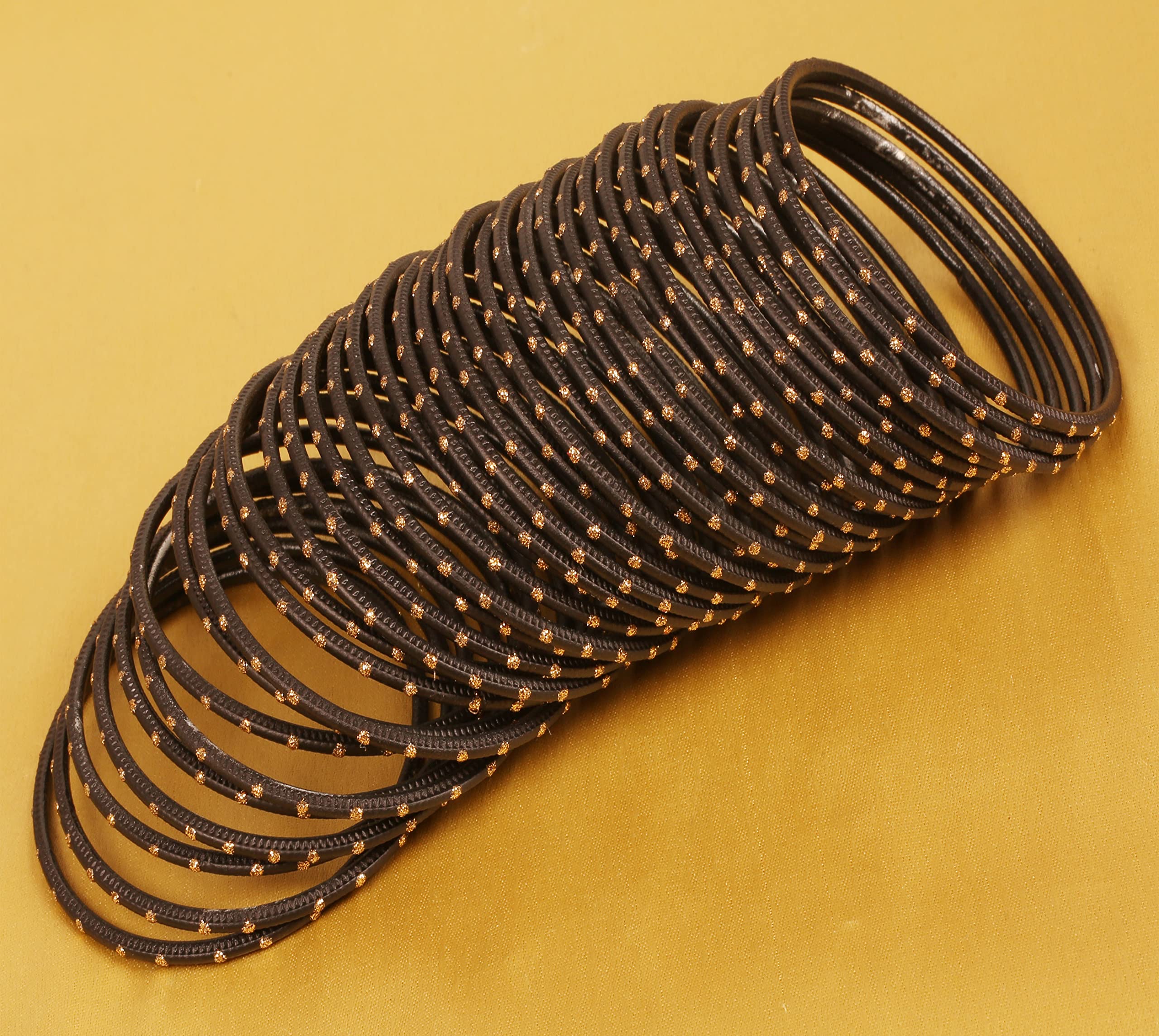 Touchstone Colorful Bangle Collection Indian Bollywood Alloy Metal Golden Glaze Wrist Enhancing Designer Jewelry Bangle Bracelets for Women. - Image 3