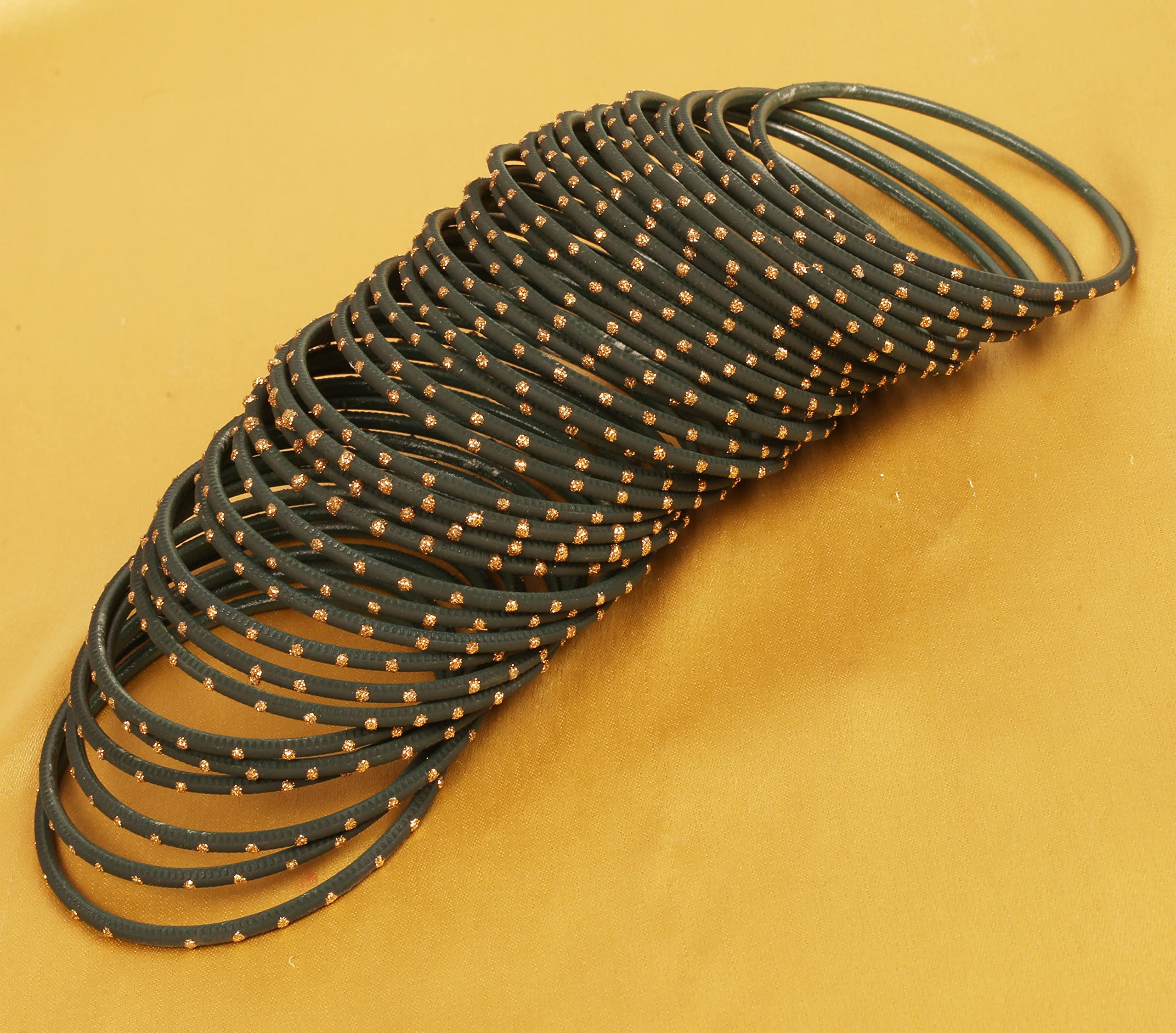 Touchstone Colorful Bangle Collection Indian Bollywood Alloy Metal Golden Glaze Wrist Enhancing Designer Jewelry Bangle Bracelets for Women. - Image 3