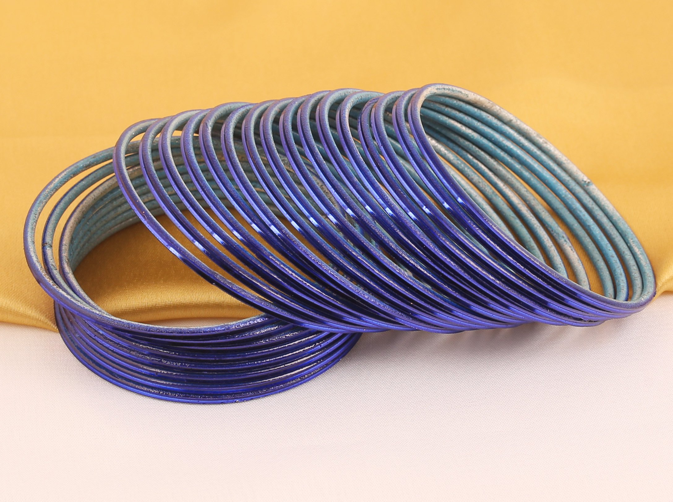 Touchstone "Colorful Bangle Collection Indian Bollywood Modern Style Pretty Textured Color Wrist Filler Thin Designer Jewelry Metal Bangle Bracelets For Women - Image 3