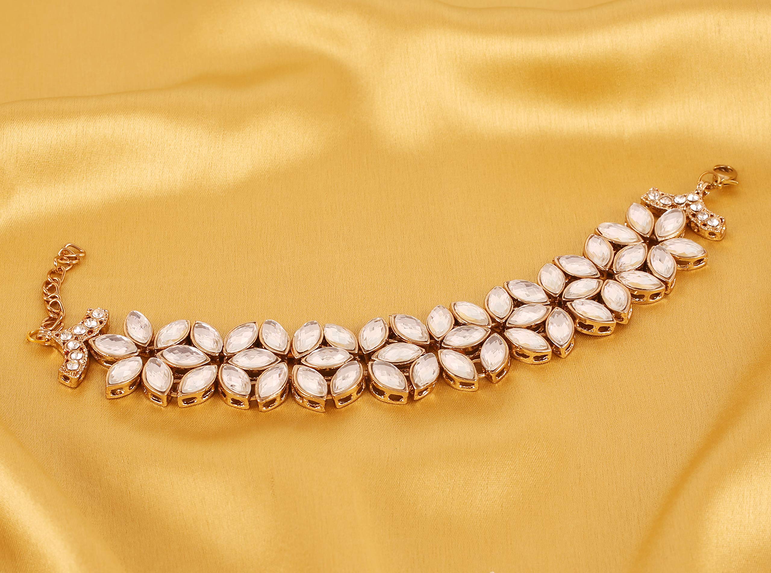 Touchstone Gold Plated Chain Bracelets Trendy Dainty Stackable Satellite Snake Box Paperclip Rolo Herringbone Dainty Vintage for Women - Image 3