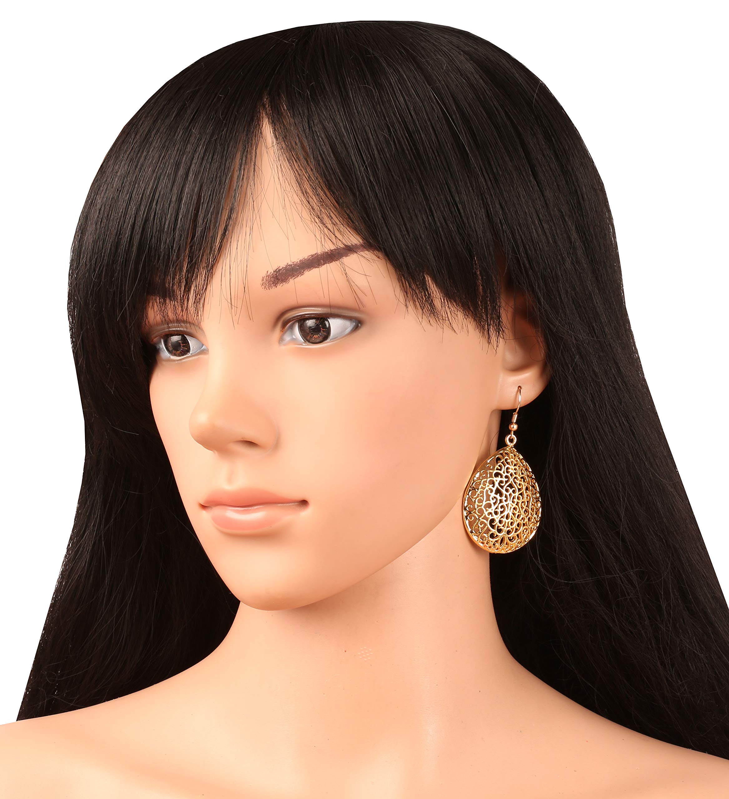 Touchstone Indian Bollywood Fashion Handcrafted Designer Jewelry Light Weight Hoop Baali Earrings in Copper Or White Or Antique Gold Tone for Women. - Image 5