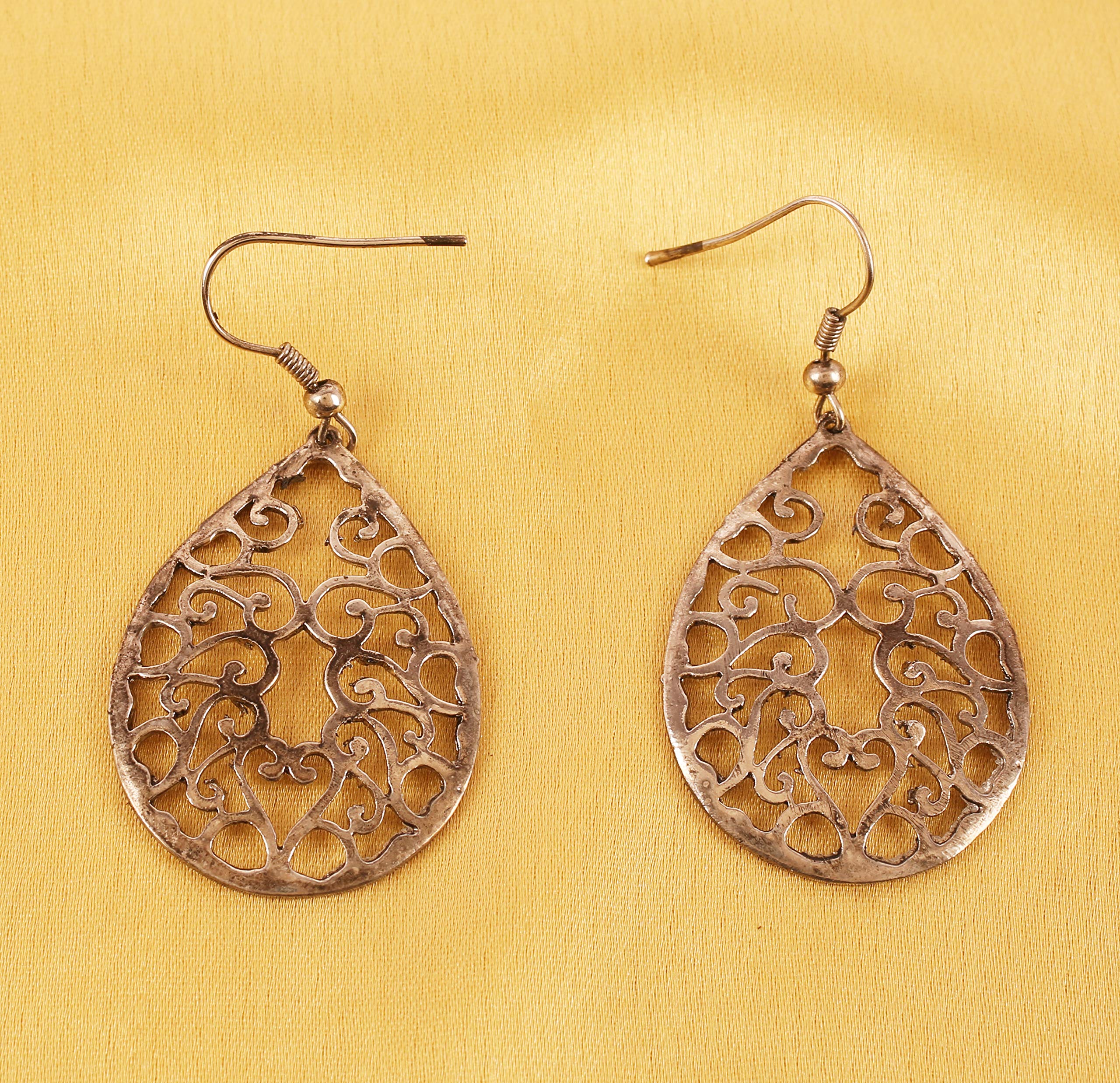 Touchstone Indian Bollywood Bahubali Fame Ethnic Royal Charm Faux Pearl Designer Jewelry Jhumki Earrings for Women in Gold Or White Tone. - Image 3