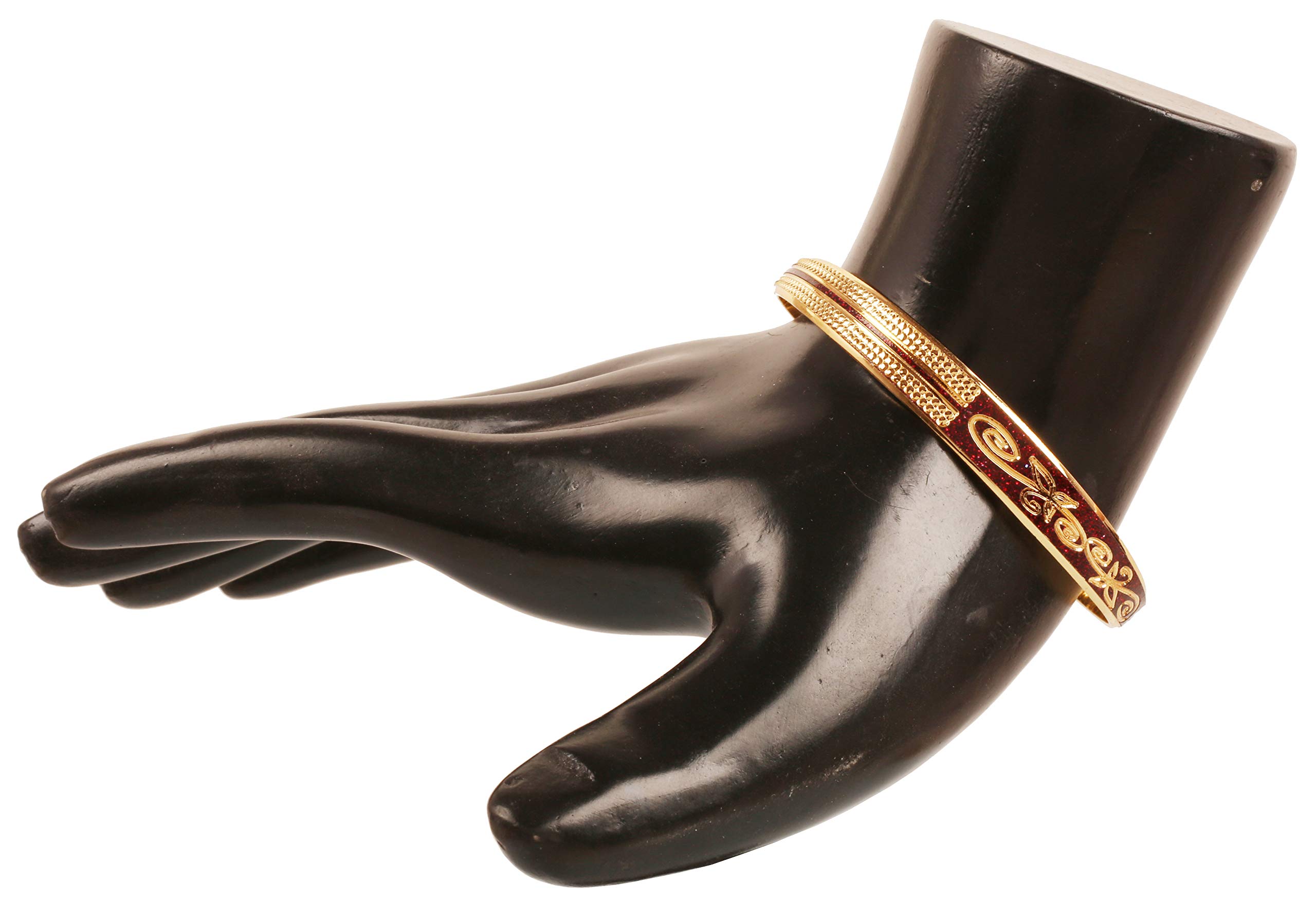 Touchstone Indian Bollywood Fresh Fashion Handcrafted Free Size Designer Jewelry Bracelet in Gold Tone for Women and Men. - Image 3