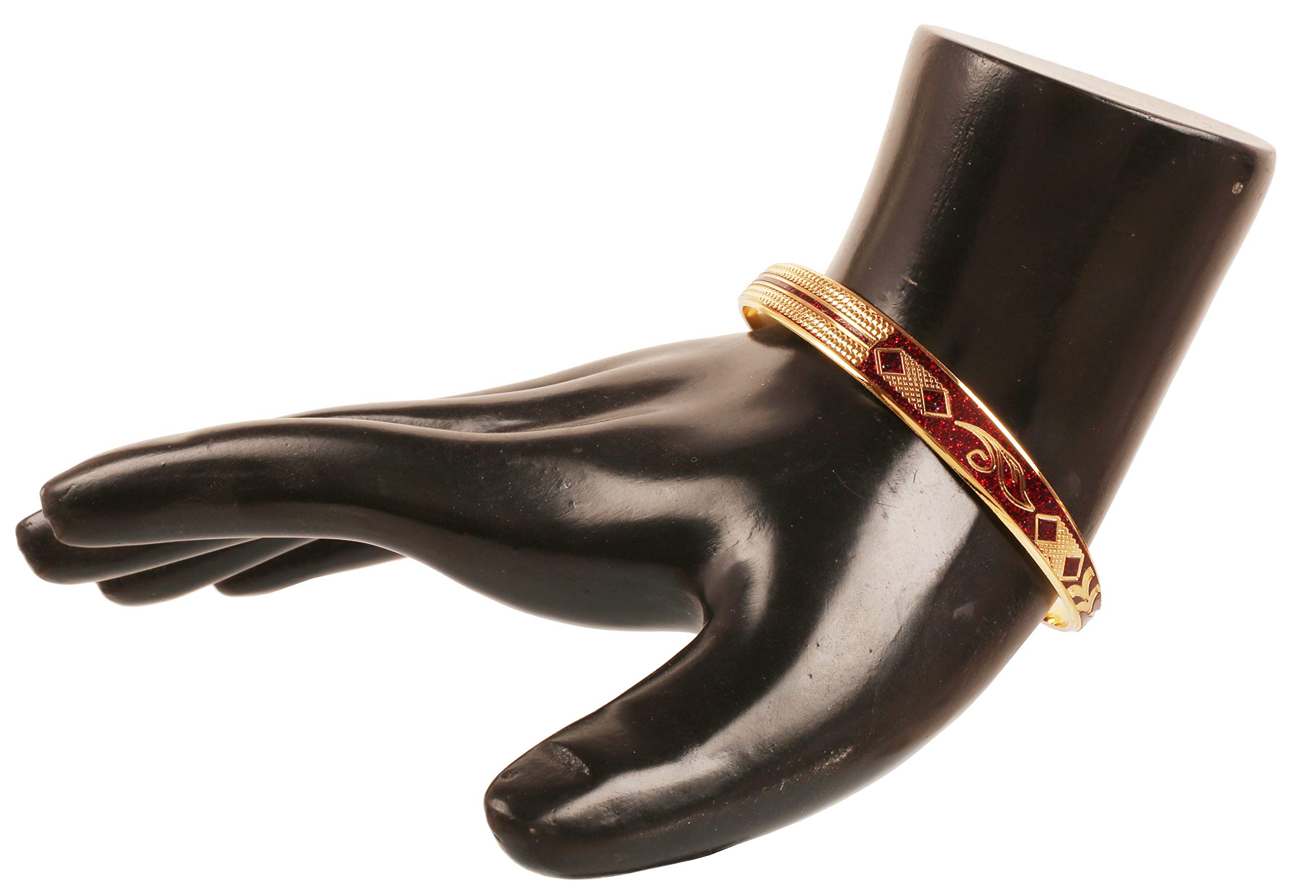 Touchstone Indian Bollywood Fresh Fashion Handcrafted Free Size Designer Jewelry Bracelet in Gold Tone for Women and Men. - Image 3