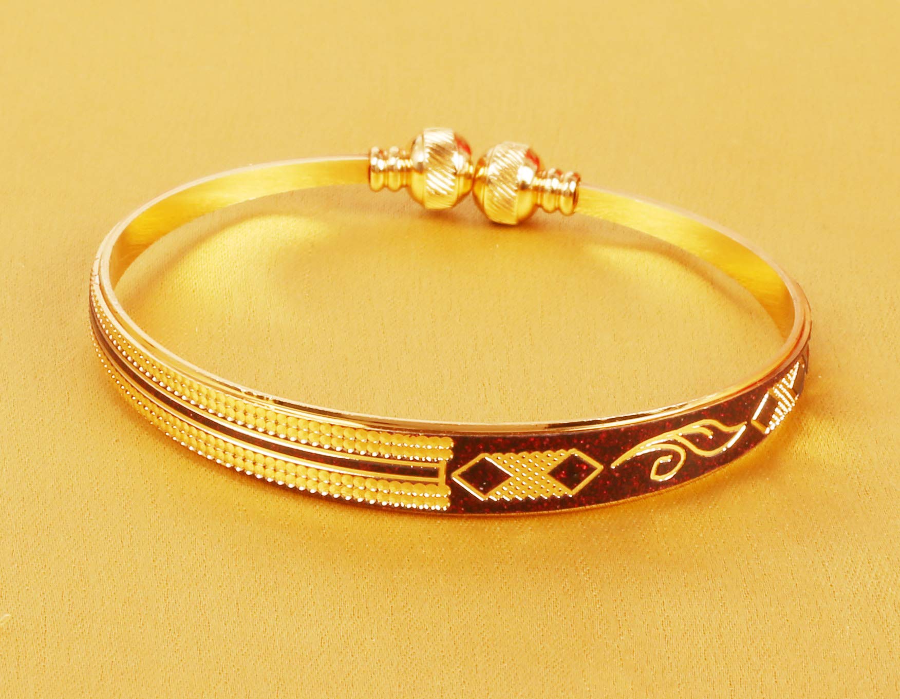 Touchstone Indian Bollywood Fresh Fashion Handcrafted Free Size Designer Jewelry Bracelet in Gold Tone for Women and Men. - Image 4