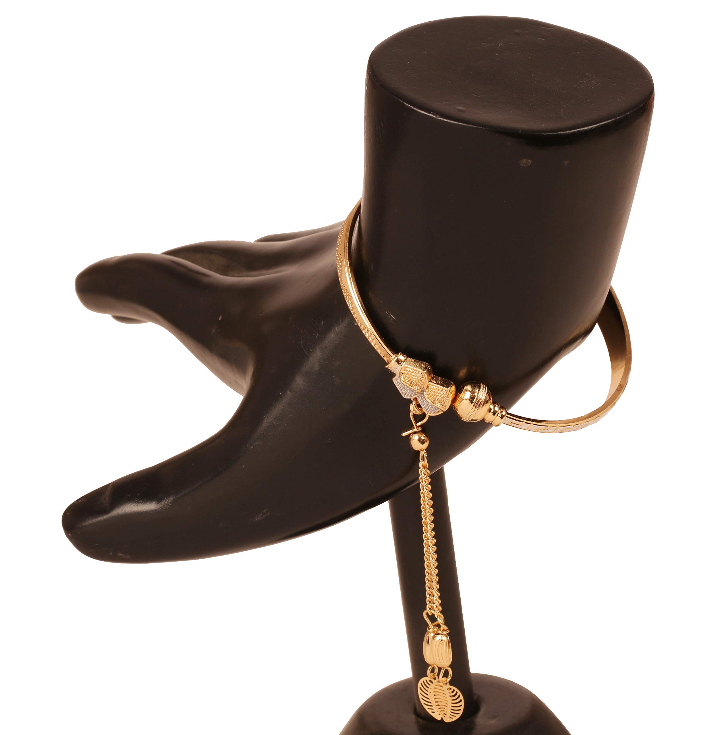 Touchstone Indian Bollywood Fresh Fashion Handcrafted Free Size Designer Jewelry Bracelet in Gold Tone for Women and Men. - Image 3