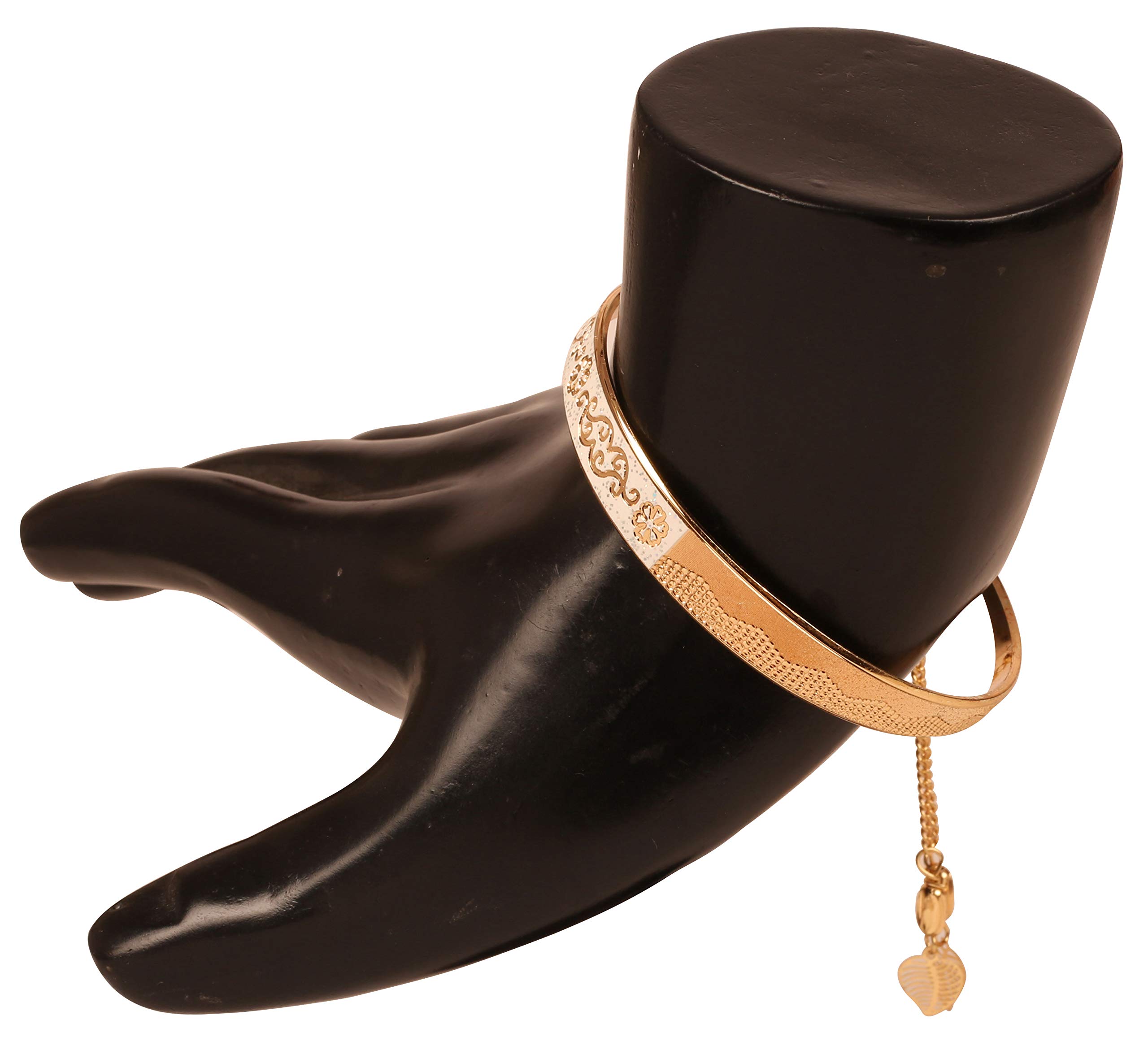 Touchstone Indian Bollywood Fresh Fashion Handcrafted Free Size Designer Jewelry Bracelet in Gold Tone for Women and Men. - Image 5